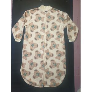 Y2K AOP Best United Garment‎ Co Teddy Bear Adult One Piece Pajamas W/ Pockets